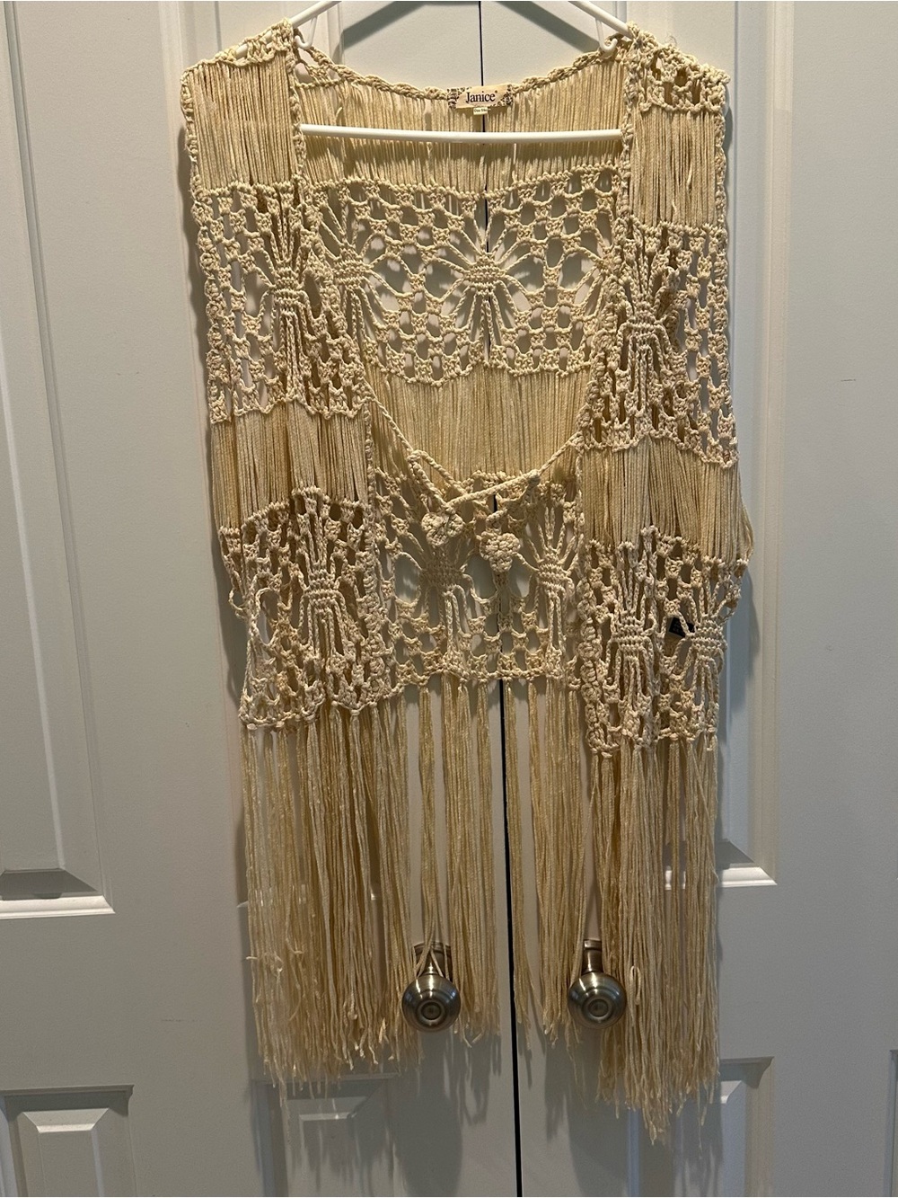 Janice Boho Chic Festival Long Fringe Vest OS
